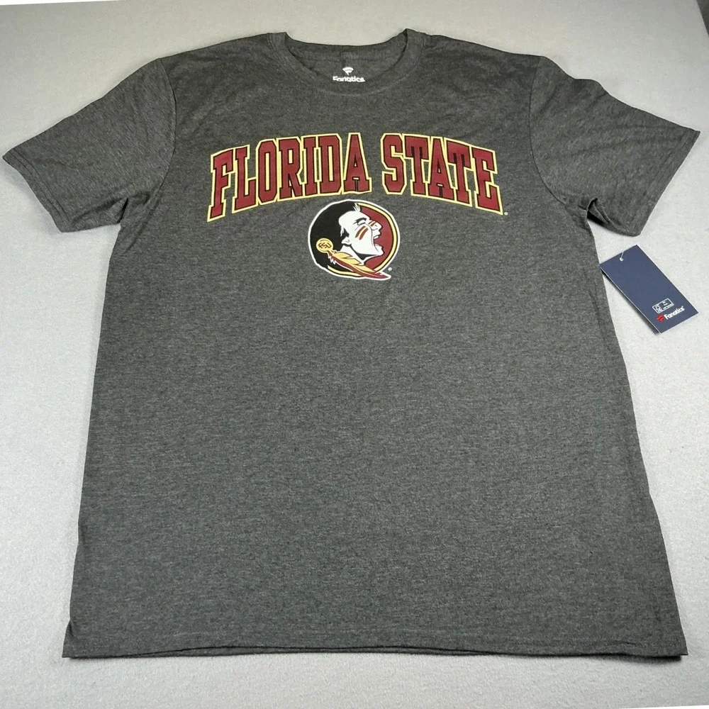 Fanatics Florida State Seminoles Gray Graphic T Shirt Mens Large NWT